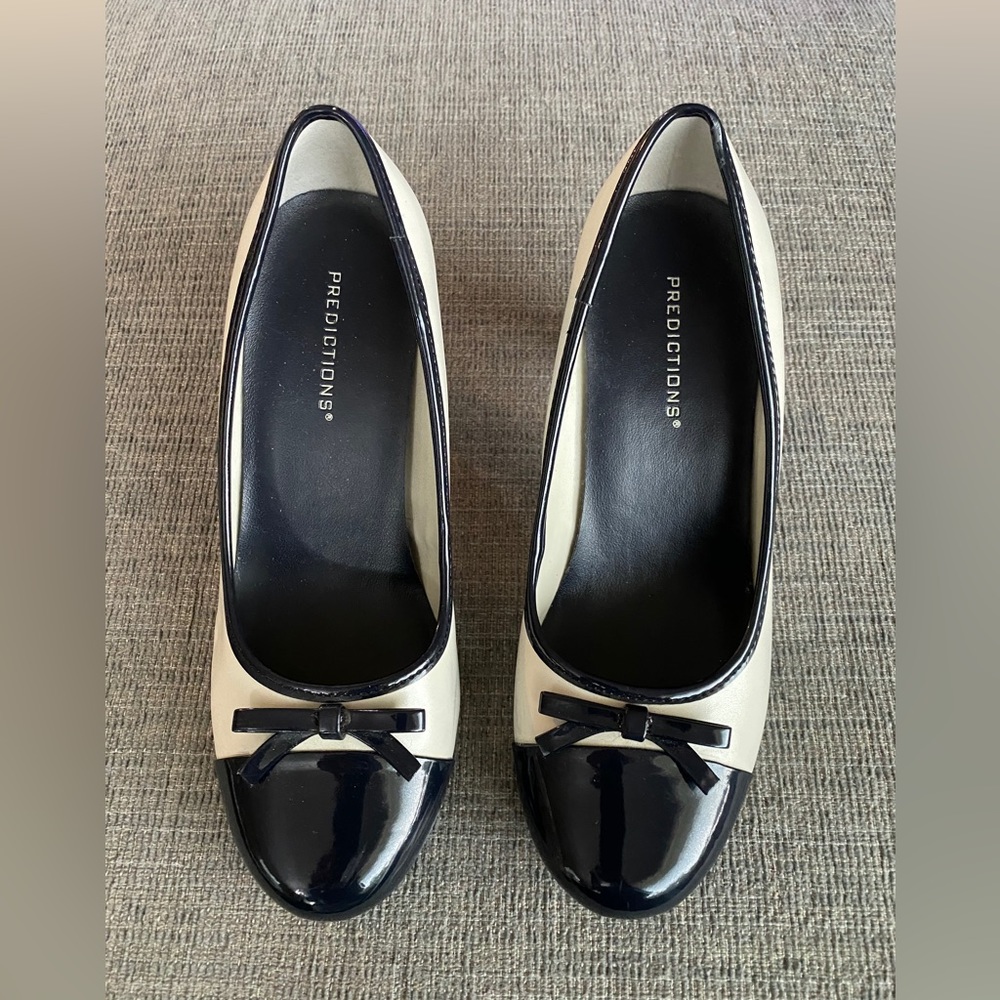 Navy blue and white heals!